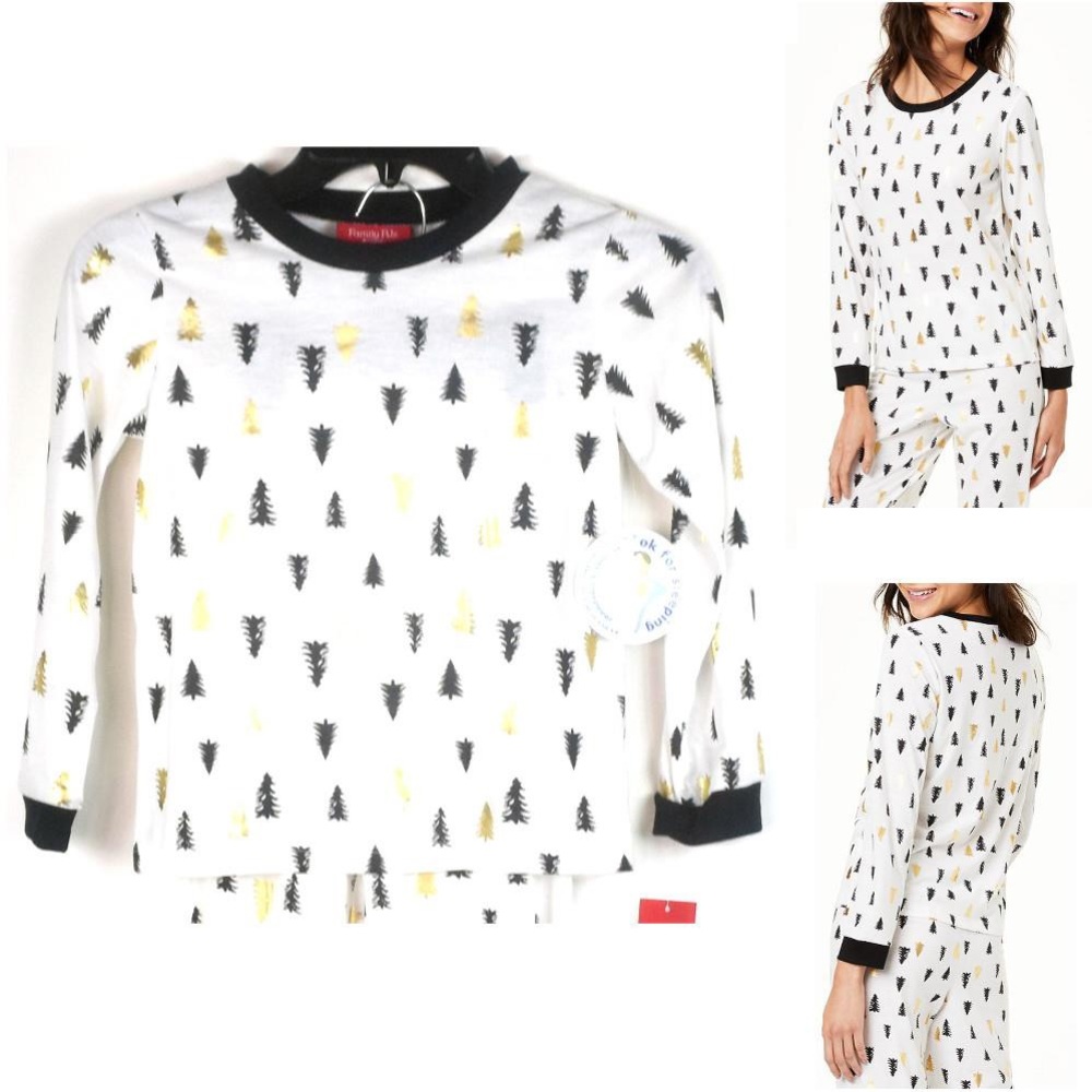 Family Pajamas Matching Kids Tree-Print Pajamas